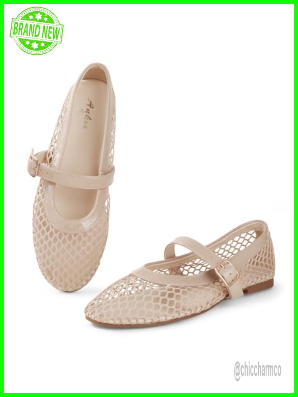 Women's Mesh Ballet Flats Mary Jane Style